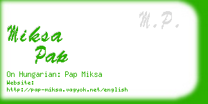 miksa pap business card